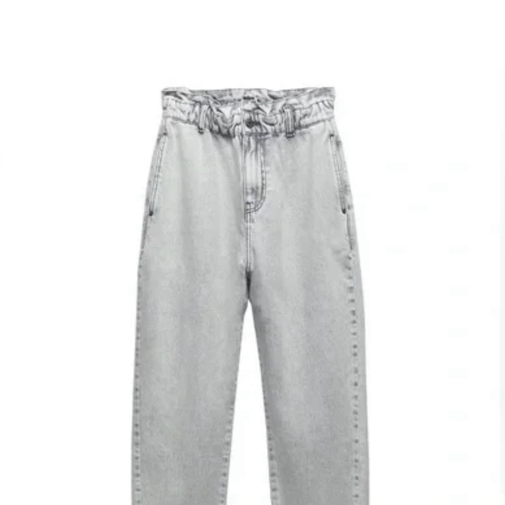 Zara Hight Waisted Paper Bag Jeans